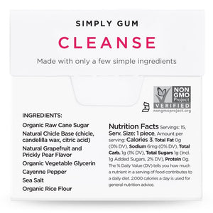 Simply Gum Natural Chewing Gum Cleanse 15 Pieces