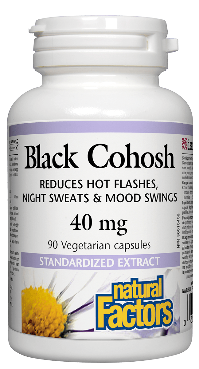 Natural Factors Black Cohosh 40mg 90 Vegetarian Capsules