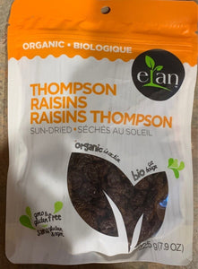 Elan Organic Thompson Raisins 225g