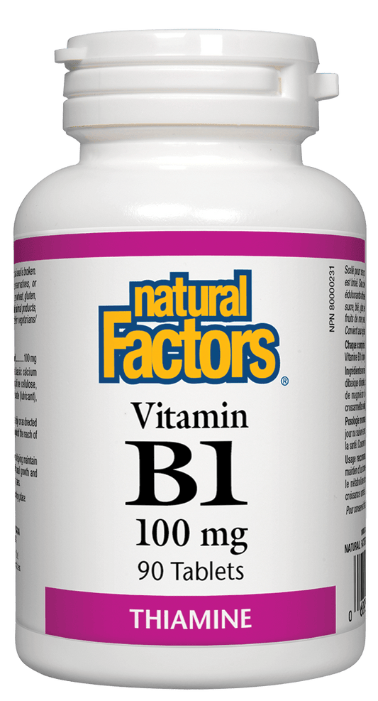Natural Factors Vitamin B1 100mg 90 Tablets