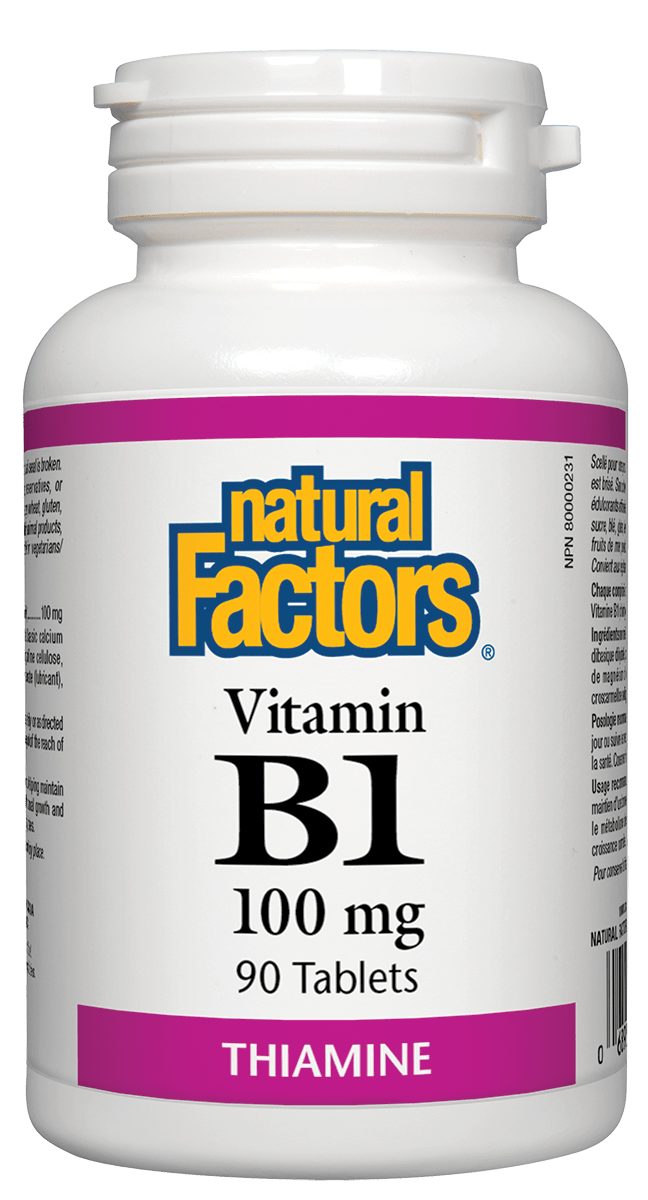 Natural Factors Vitamin B1 100mg 90 Tablets