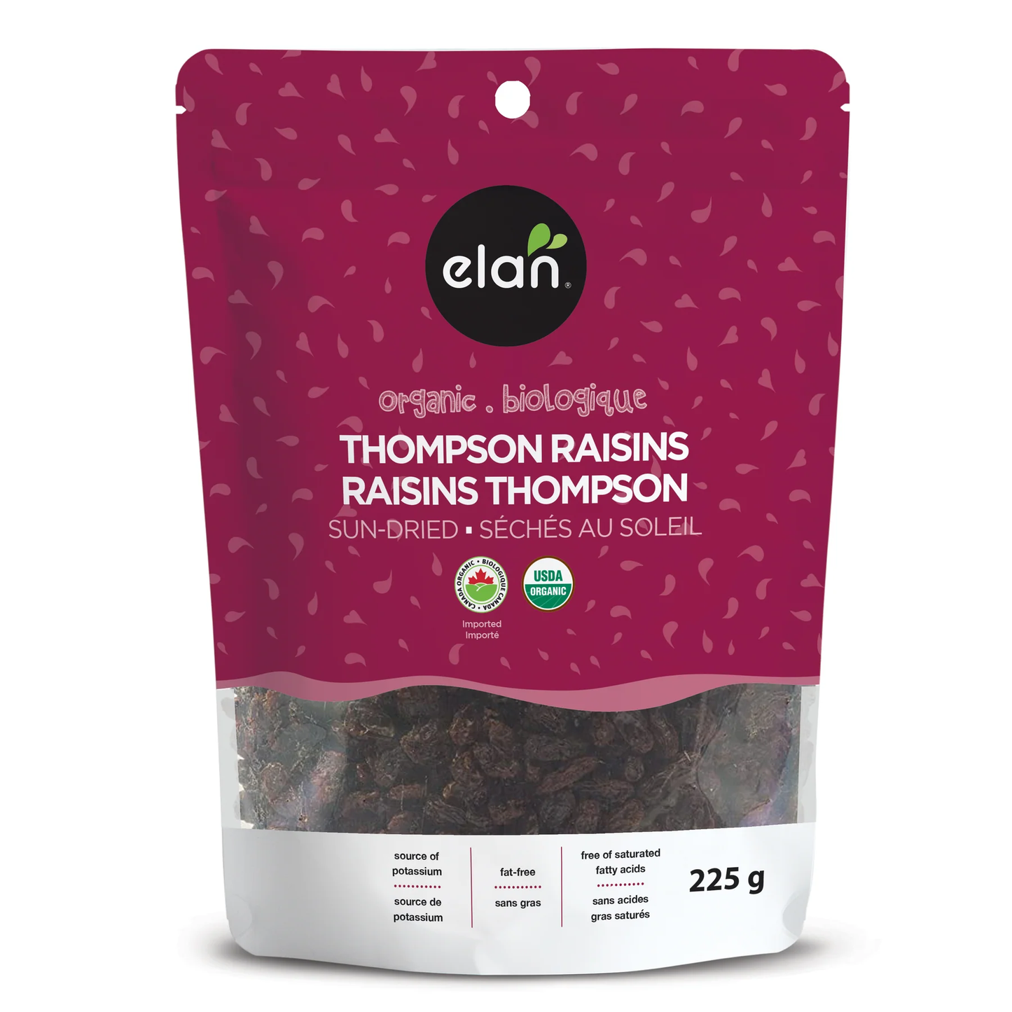 Elan Organic Thompson Raisins 225g