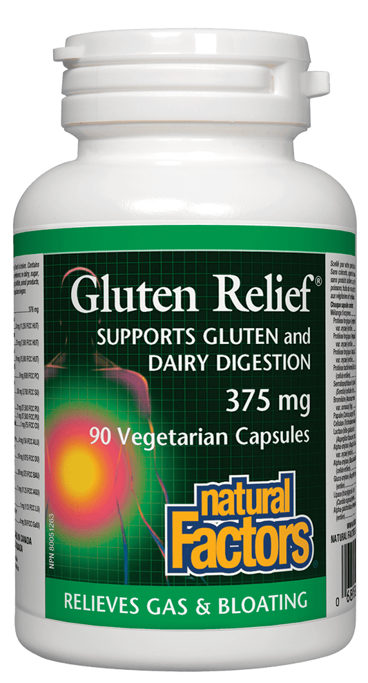 Natural Factors Gluten Relief 90 Vegetarian Capsules
