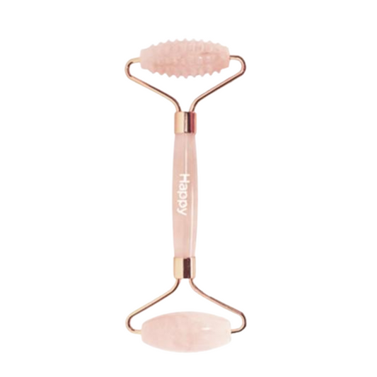Happy Naturals Duo Texture Face and Body Roller in Rose Quartz