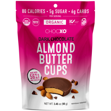 ChocXO Organic Dark Chocolate Almond Butter Cup 98g