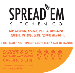 Spread Em Carrot &amp; Chili Fresh Cashew Dip 183g