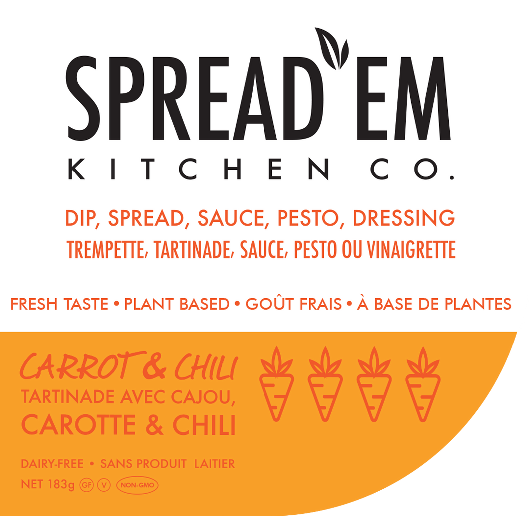 Spread Em Carrot & Chili Fresh Cashew Dip 183g