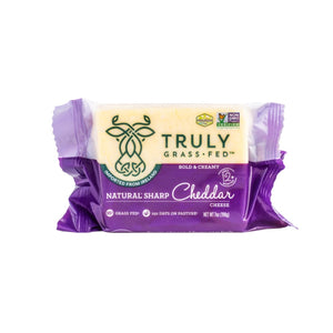 Truly Grass Fed Medium Cheddar Cheese 198g