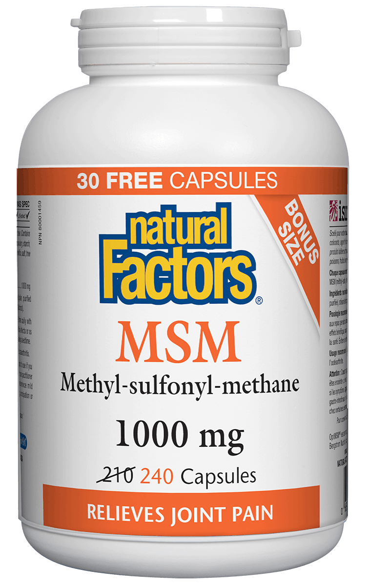 Natural Factors MSM 1000mg 240 Capsules