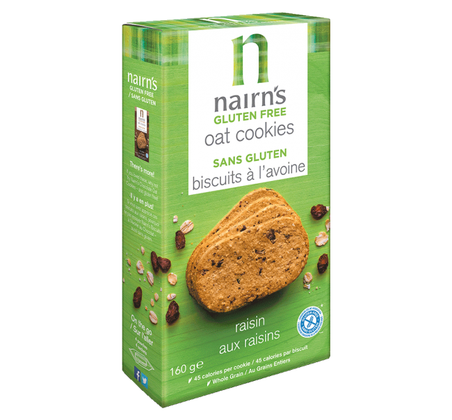 Nairns GF Oat & Raisin Cookies 160g