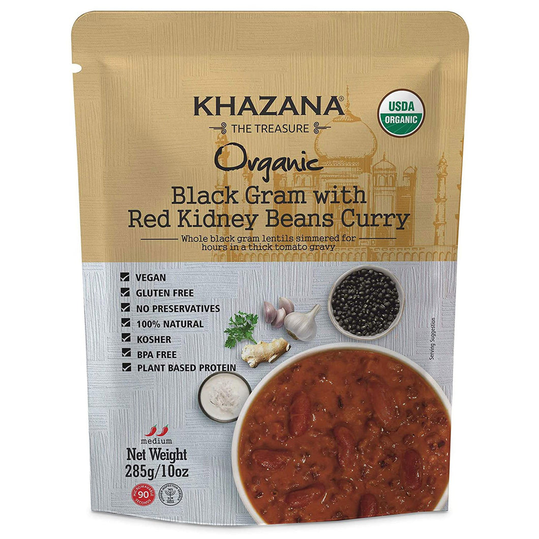 Khazana Organic Black Gram with Red Kidney Beans Curry 285g