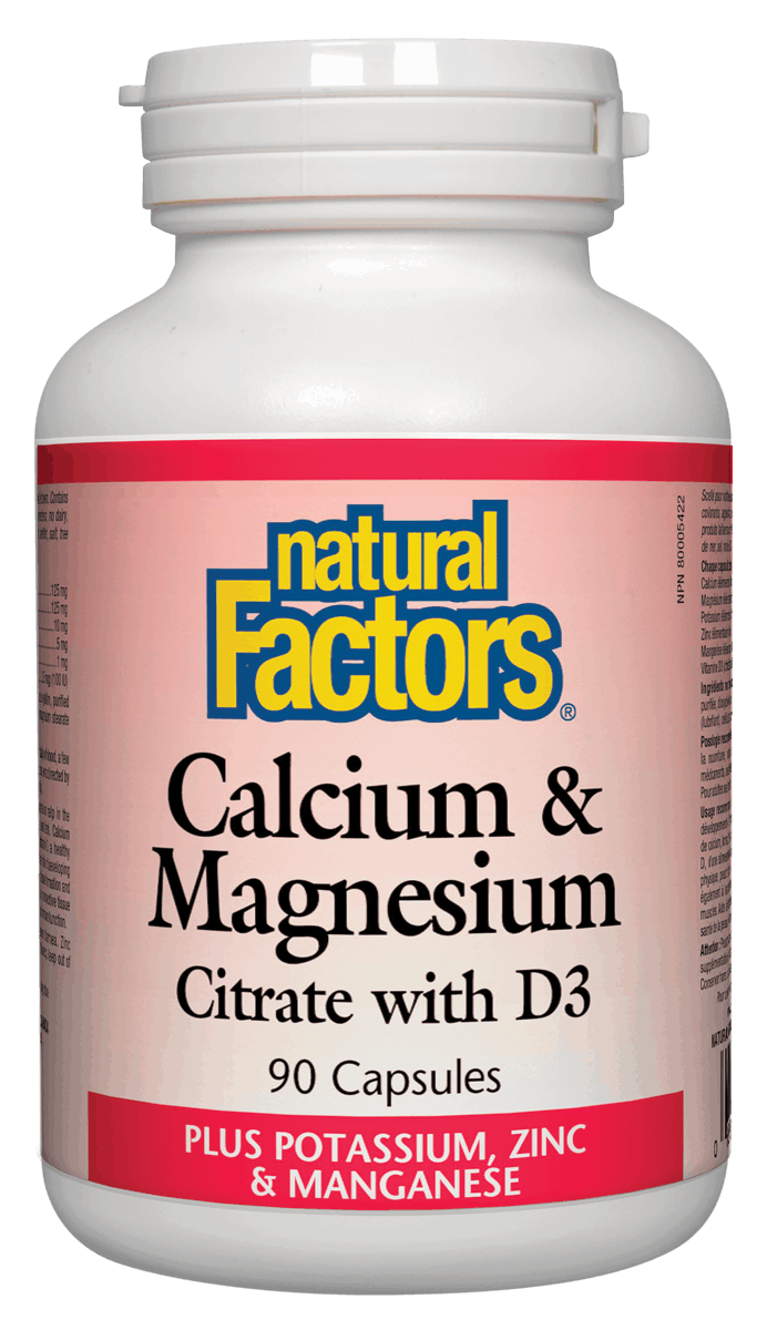 Natural Factors Calcium with Magnesium and D3 90 Capsules