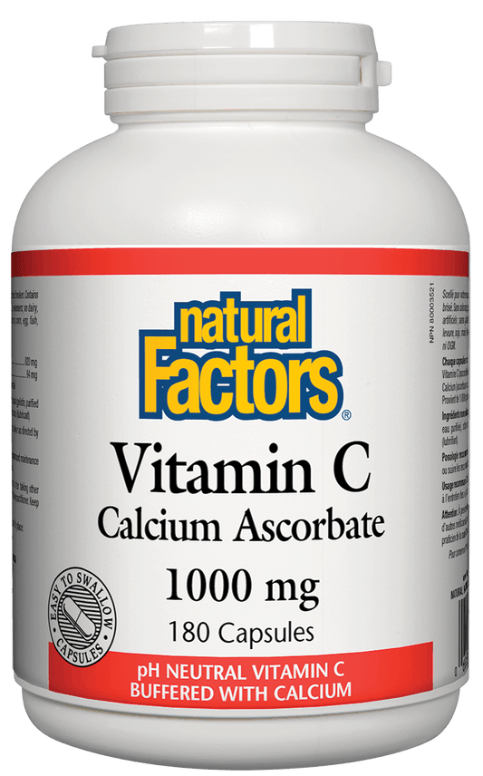 Natural Factors Vitamin C Calcium Ascorbate 1000mg 180 Capsules