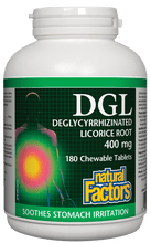 Load image into Gallery viewer, Natural Factors DGL Deglycyrrhizinated Licorice Root 180 Chewable Tablets

