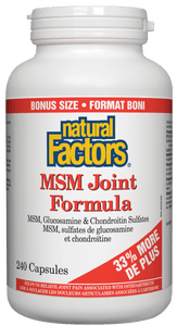 Natural Factors MSM Joint Formula 240 Capsules