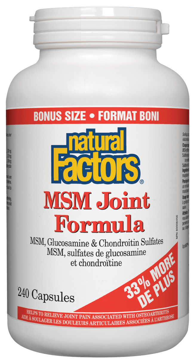 Natural Factors MSM Joint Formula 240 Capsules
