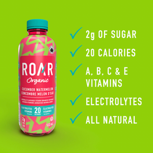 Roar Organic Hydration Drink Cucumber Watermelon 532ml