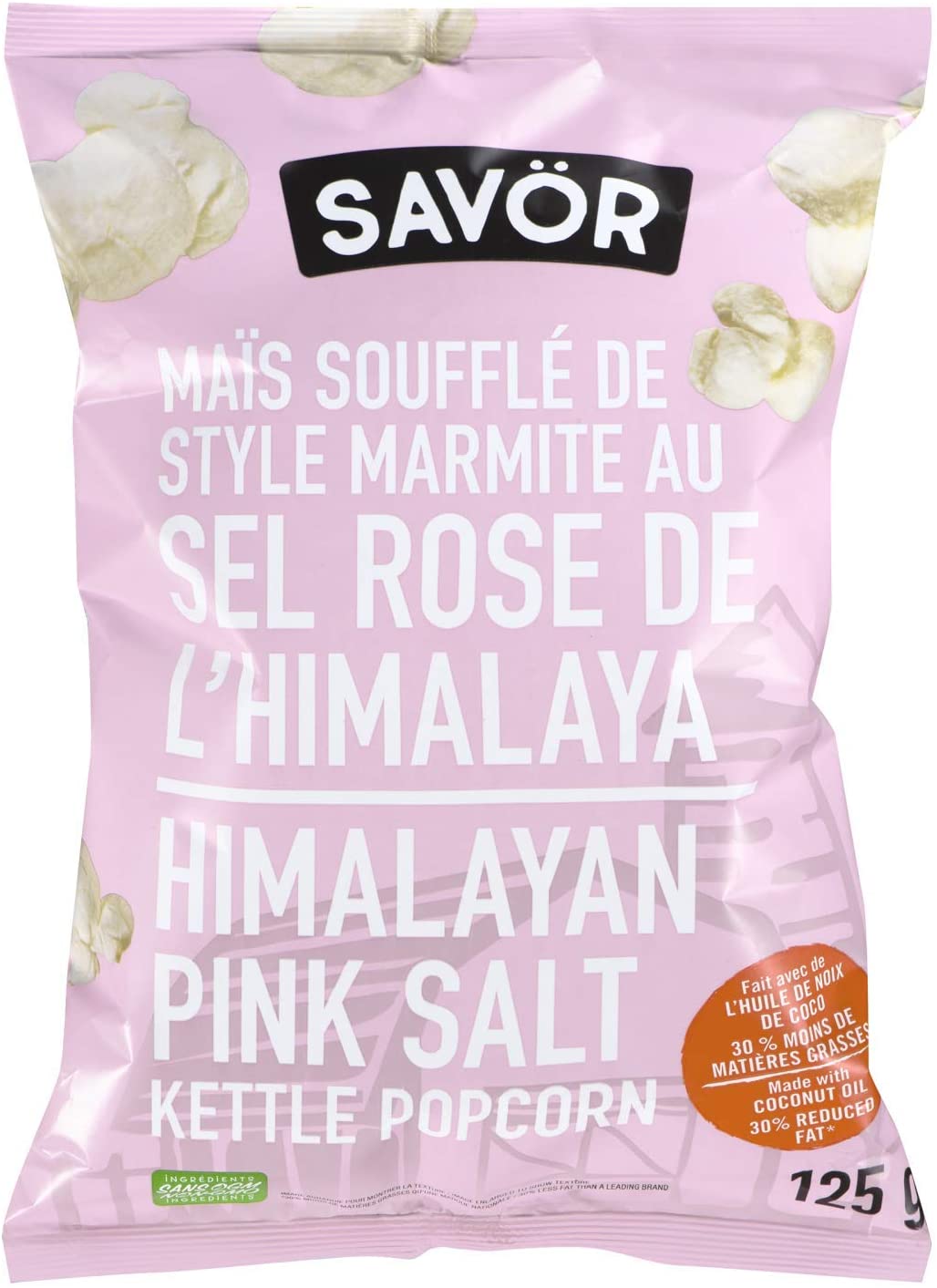 Savor Himalayan Pink Salt Popcorn 125g
