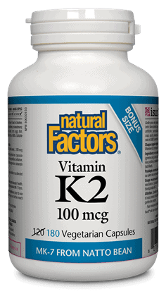 Natural Factors Vitamin K2 100mcg 180 Softgels