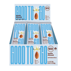Good To Go Vanilla Almond Keto Bar 40g x 9 CS