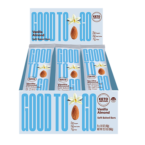 Good To Go Vanilla Almond Keto Bar 40g x 9 CS