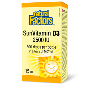 Natural Factors Sun Vitamin D3 2500IU Liquid 15ml