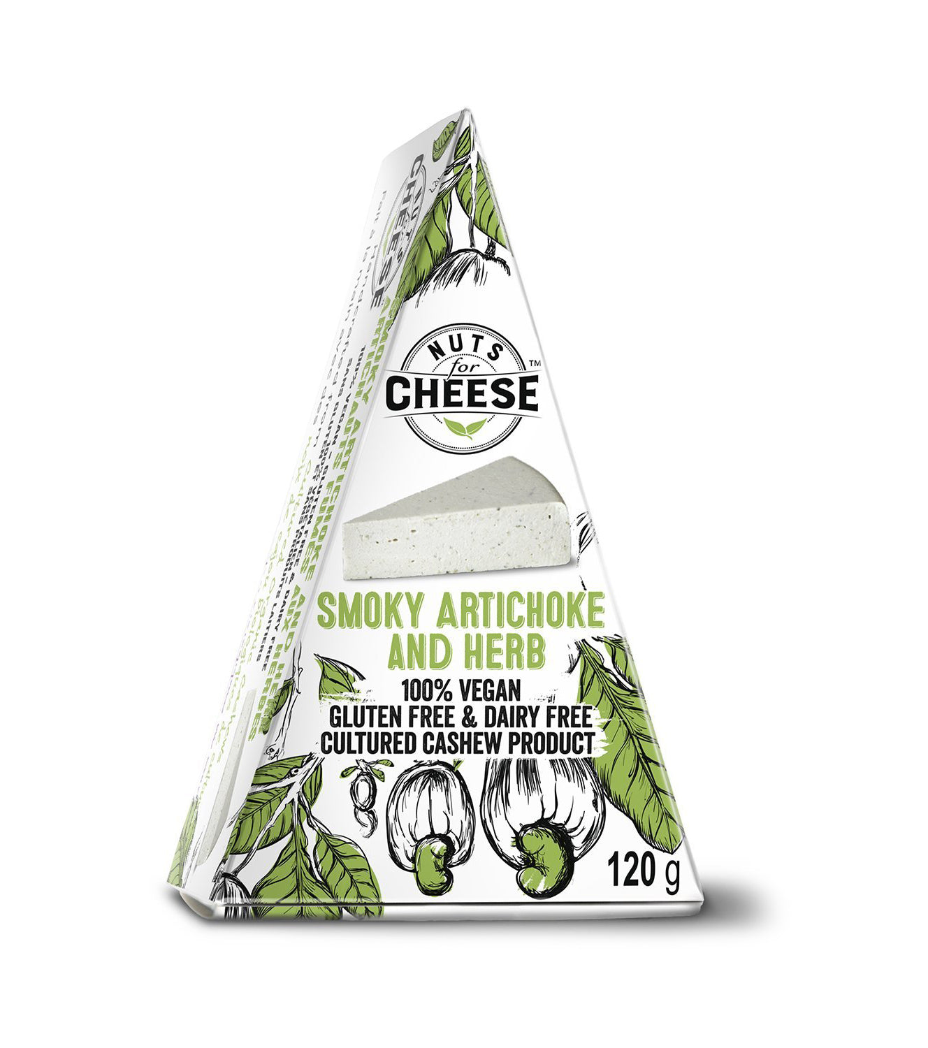 Nuts For Cheese Artichoke and Herb Dairy-Free Cheese 120g