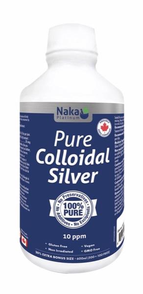 Naka Platinum Colloidal Silver 10ppm 600ml