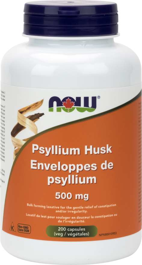 NOW Psyllium Husk 500mg 200 Capsules