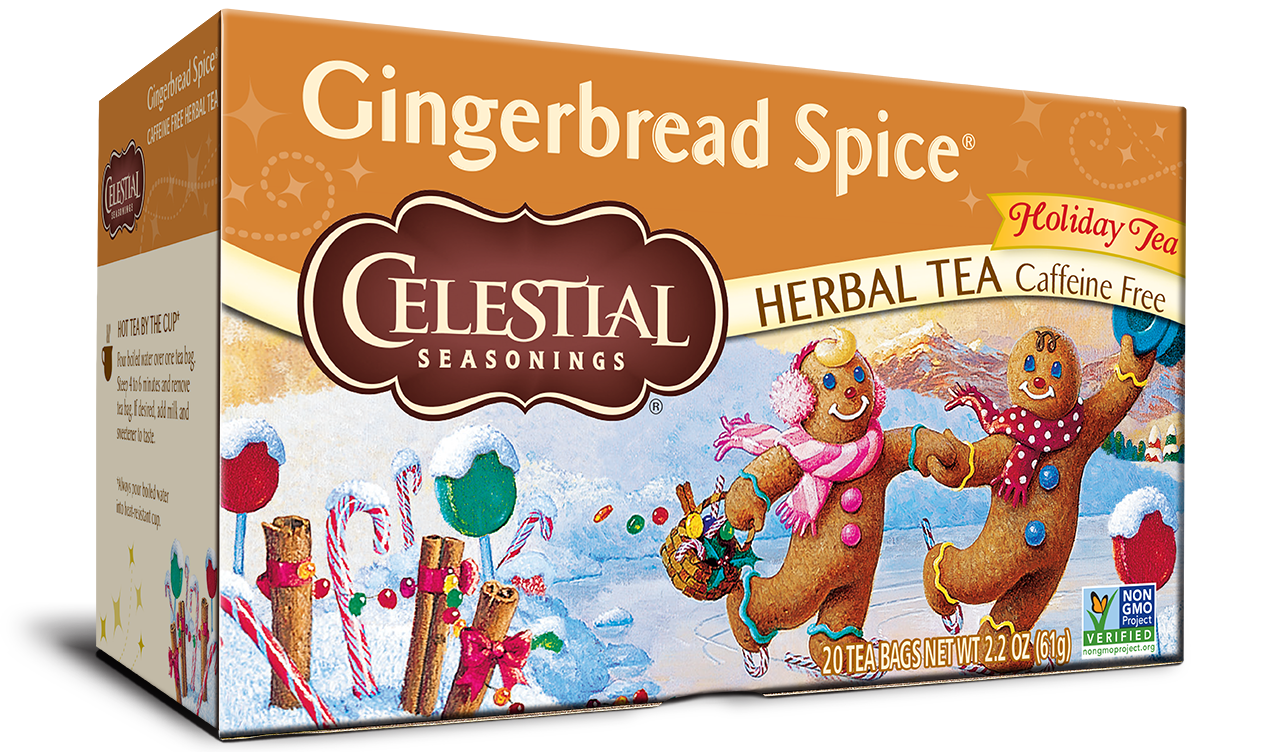 Celestial Seasonings Gingerbread Spice Herbal Holiday Tea (Caffeine Free) 20 Tea Bags