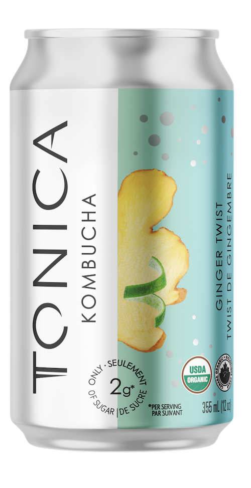 Tonica Low Sugar Kombucha Ginger Twist 355ml