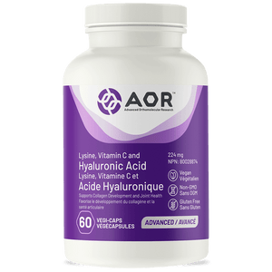 AOR Hyaluronic Acid with Lysine and Vitamin C 60 Capsules