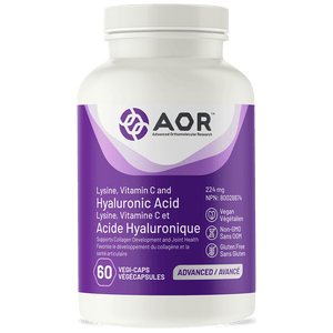 AOR Hyaluronic Acid with Lysine and Vitamin C 60 Capsules