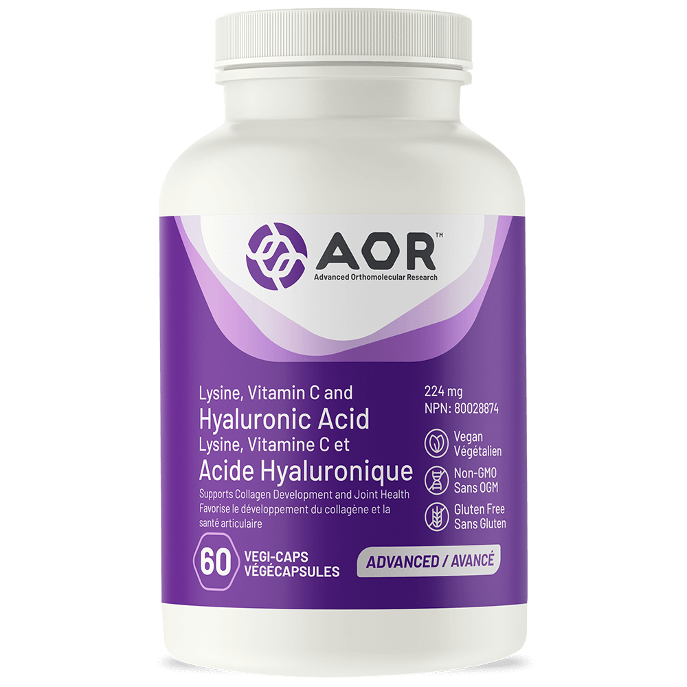 AOR Hyaluronic Acid with Lysine and Vitamin C 60 Capsules