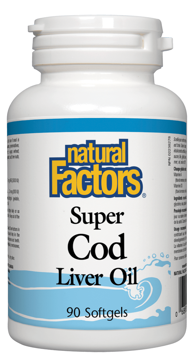 Natural Factors Super Cod Liver Oil 90 Softgels