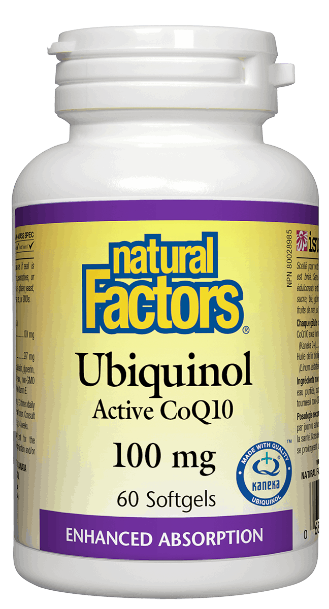 Natural Factors Ubiquinol Active CoQ10 100mg 60 Softgels