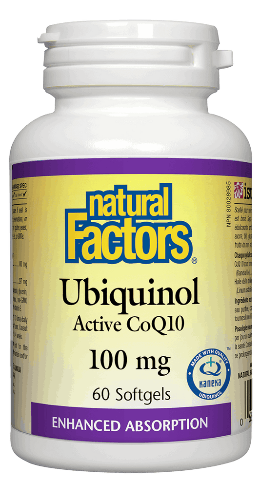 Natural Factors Ubiquinol Active CoQ10 100mg 60 Softgels