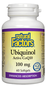 Natural Factors Ubiquinol Active CoQ10 100mg 60 Softgels
