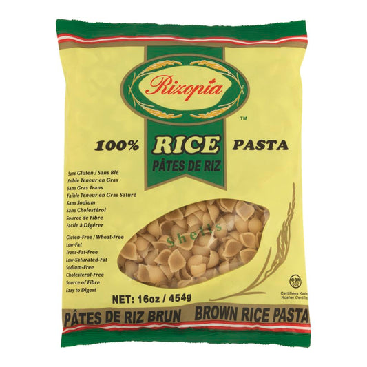Rizopia Brown Rice Shells 454g