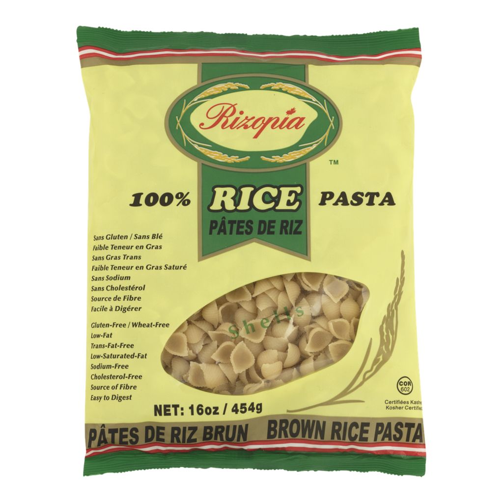 Rizopia Brown Rice Shells 454g