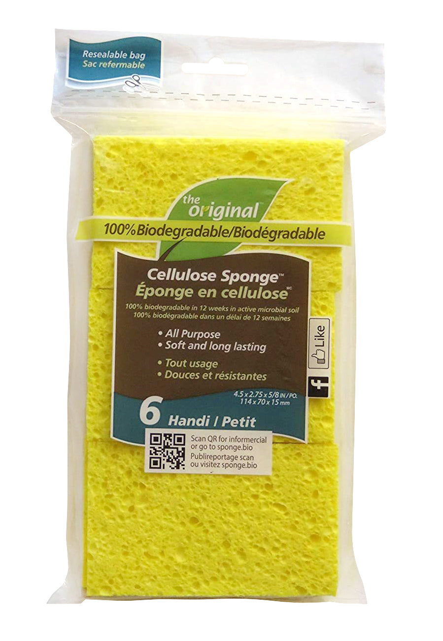 The Original Biodegradable Handi Cellulose All Purpose Sponge - Blue - 6 Pack