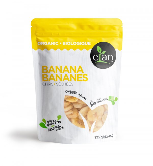 Elan Organic Banana Chips 135g