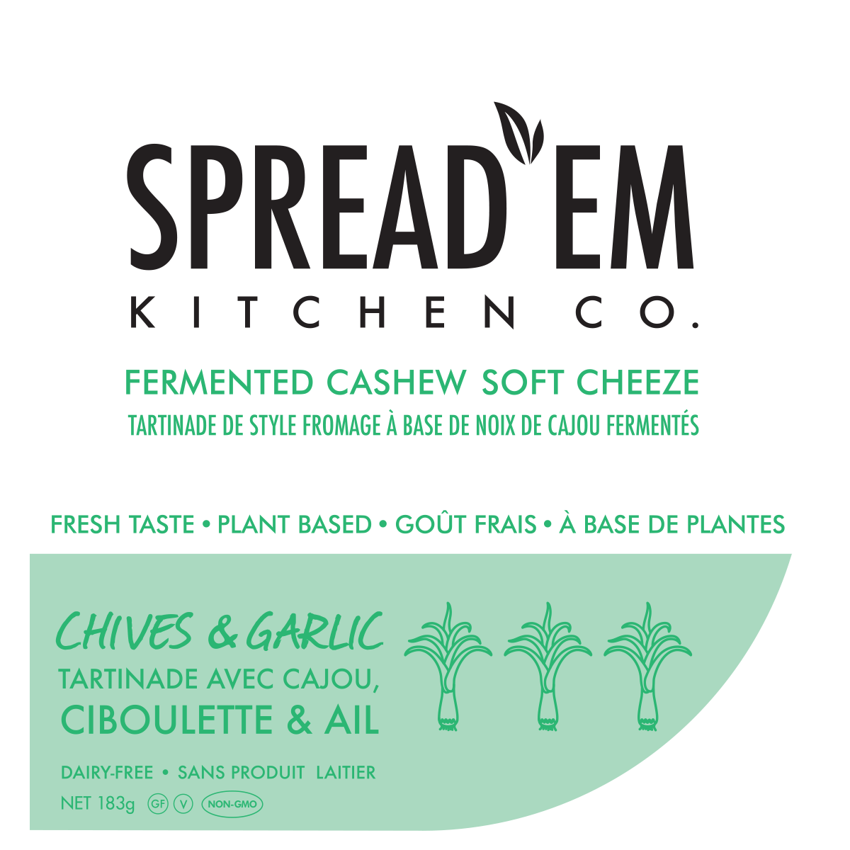Spread Em Chive & Garlic Soft Cheeze Spread 183g