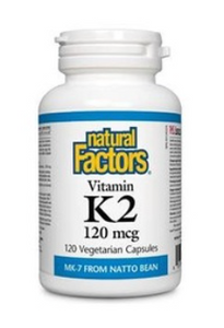 Natural Factors Vitamin K2 120mcg 60 Vegetarian Capsules