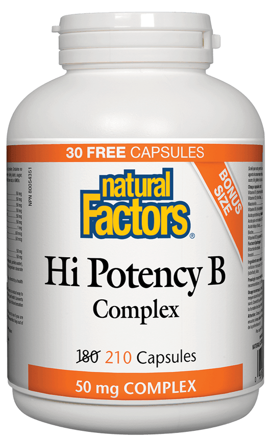 Natural Factors Hi Potency B-Complex 210 Capsules