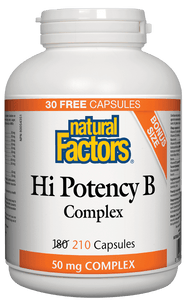 Natural Factors Hi Potency B-Complex 210 Capsules