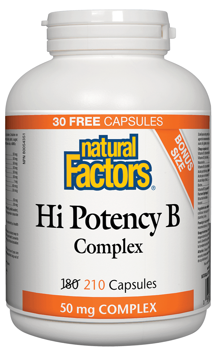 Natural Factors Hi Potency B-Complex 210 Capsules