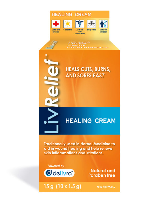 LivRelief Wound Healing Cream 10 Sachets 15g