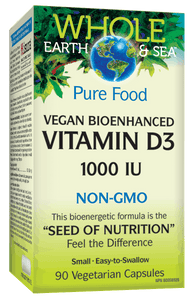 Whole Eearth &amp; Sea Vegan Vitamin D3 1000IU 90vcap
