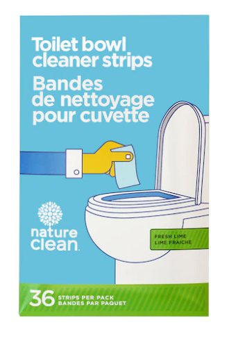 Nature Clean Toilet Bowl Cleaner Strips Fresh Lime 36 Count